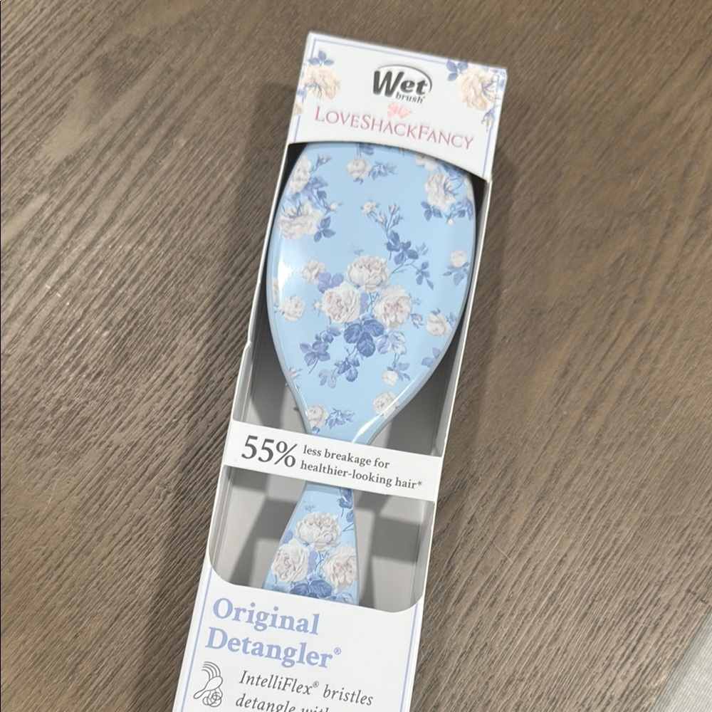 NWT  LoveShackFancy Large x Wet Brush Detangler Hair Brush in Everblooming Rose